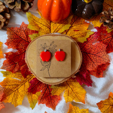 Kolczyki sztyfty jabłka