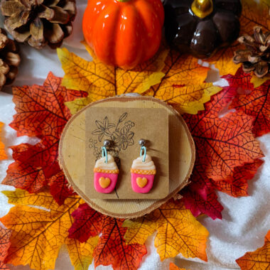 Kolczyki kawa z bitą śmietaną