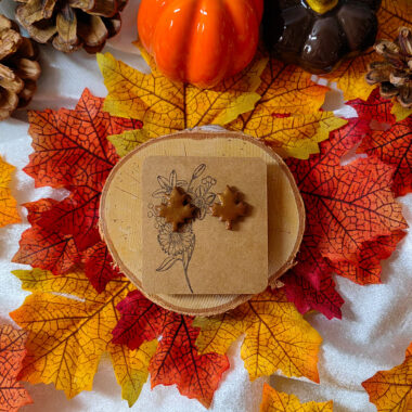 Kolczyki listki złote