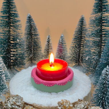 Zielono-czerwony świecznik