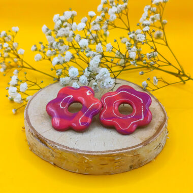 Kolczyki duże kwiaty