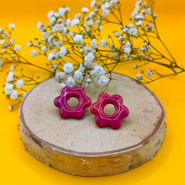 Kolczyki kolorowe kwiaty